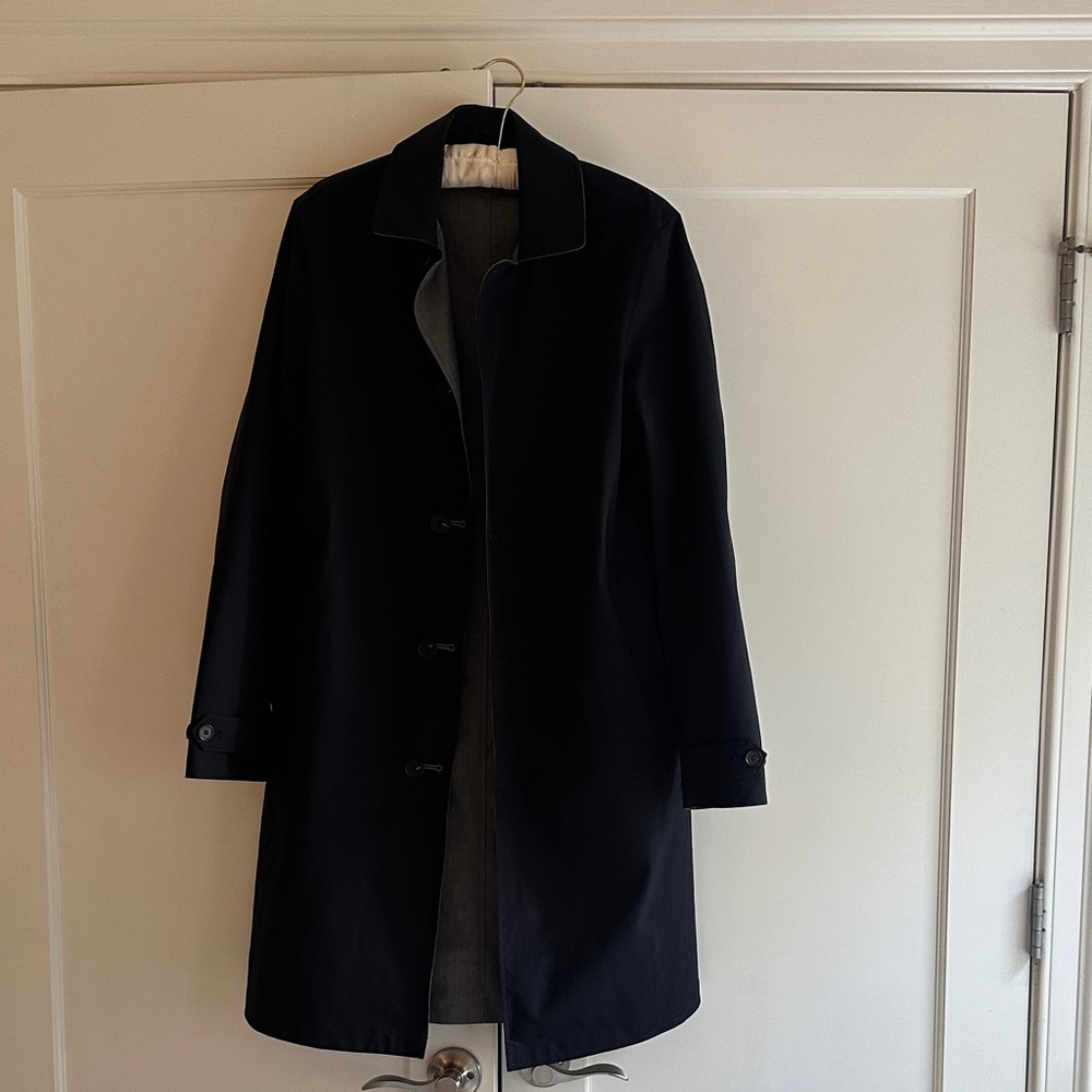 Reiss Men’s VITAL
REVERSIBLE MID-LENGTH COAT IN NAVY/GREY - Picture 7 of 12
